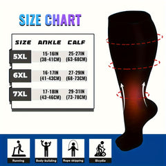 Wide Calf Compression Socks 15-20 mmHg Knee High Stockings