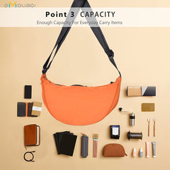 OMOUBOI Small Crossbody Bag Durable Waterproof Sling Bag for Men & Women