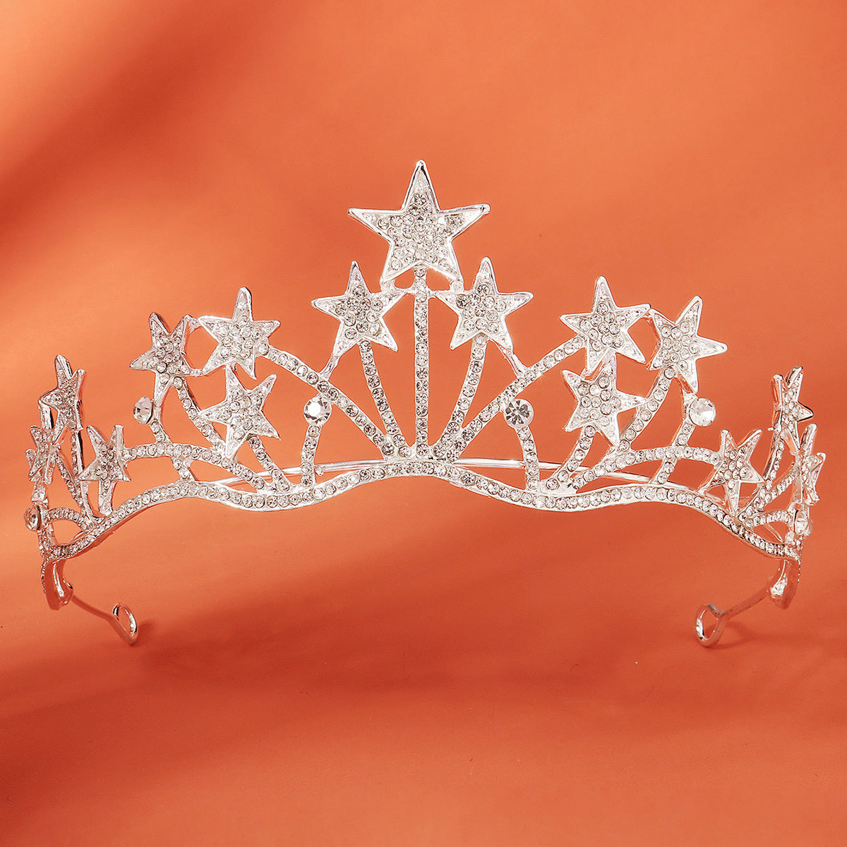 Star Headband Rhinestone Star Crown Bridal Princess Headpiece