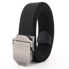 Men's Canvas Belt with Aluminum Alloy Buckle