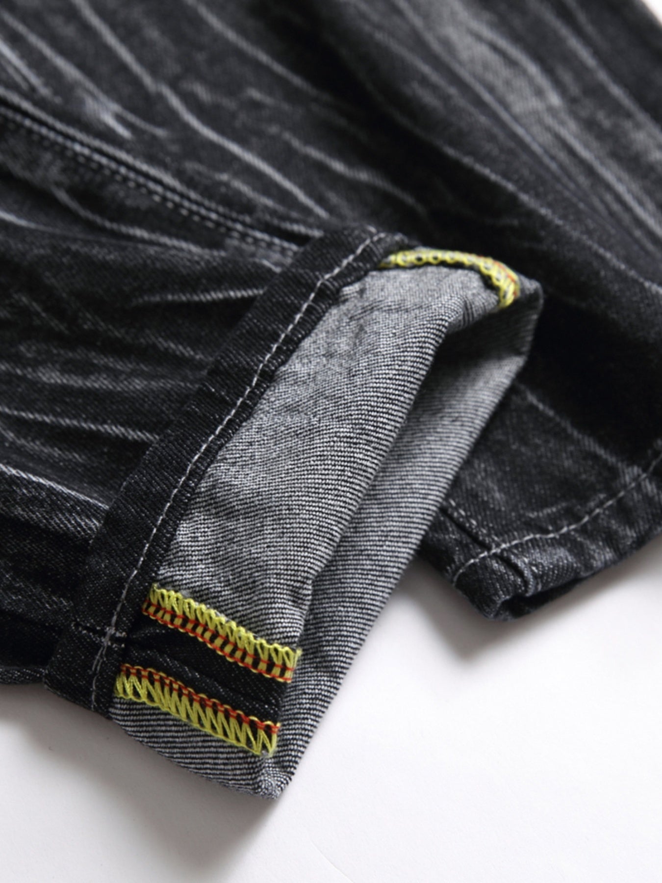 Men's Straight Leg Ripped Versatile Jeans