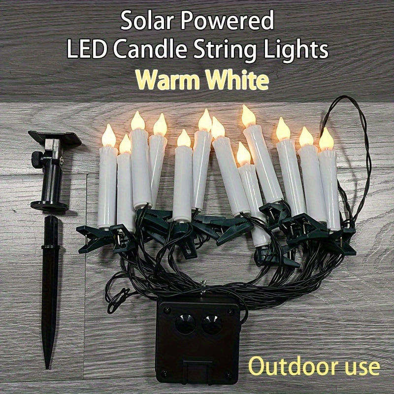 12 LEDs Christmas Candle Lights Outdoor Decorative Candle Lamps