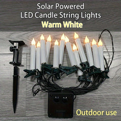 12 LEDs Christmas Candle Lights Outdoor Decorative Candle Lamps