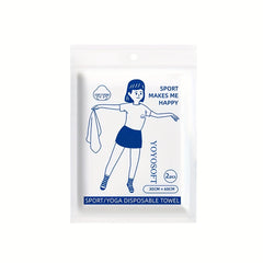2pcs Disposable Sports Yoga Towel for Fitness & Travel