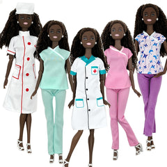 5pcs Doll Nurse & Doctor Uniform 11.5" Accessories Dress-up Toy