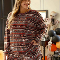Boho Floral Stripe Lounge Set