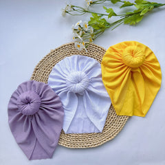 Soft Elastic Baby Donut Hat for Girls