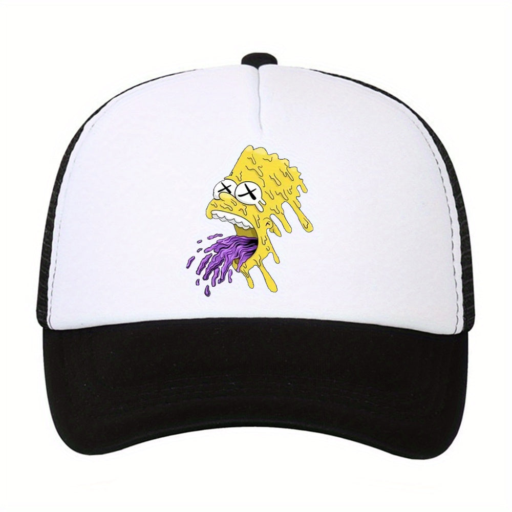Mesh Breathable Cartoon Print Baseball Cap All-match Sunshade Hat