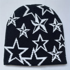 Pentagram Knitted Hat Jacquard Hat Hip Hop Hat Outdoor Sports Street Hat