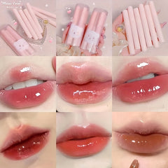 6 pcs Bear Printed Liquid Lipstick Set Long Lasting Moisturizing Dewy Finish