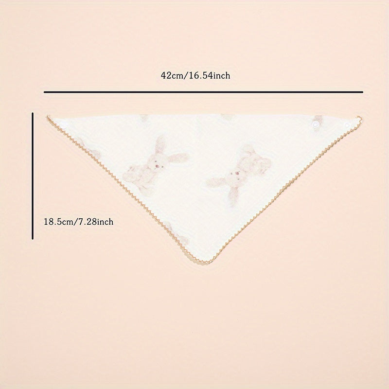 Soft Feeding Bib Lace Bear Print for Babies
