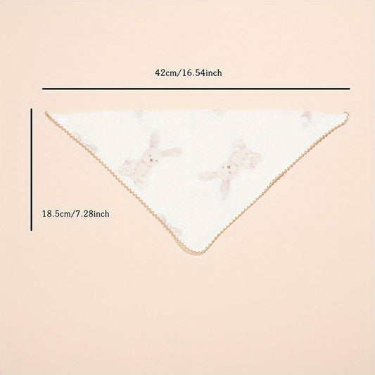 Soft Feeding Bib Lace Bear Print for Babies