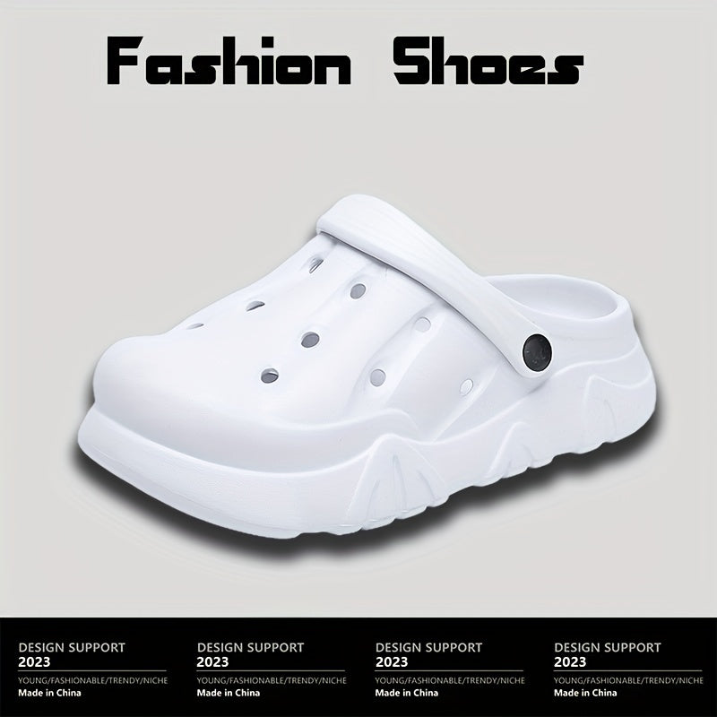 Men's Lightweight Comfy Clogs Hollow Out Non Slip Garden Shoes