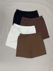 4 Pack Basic Solid Shorts Women's Casual Biker Shorts