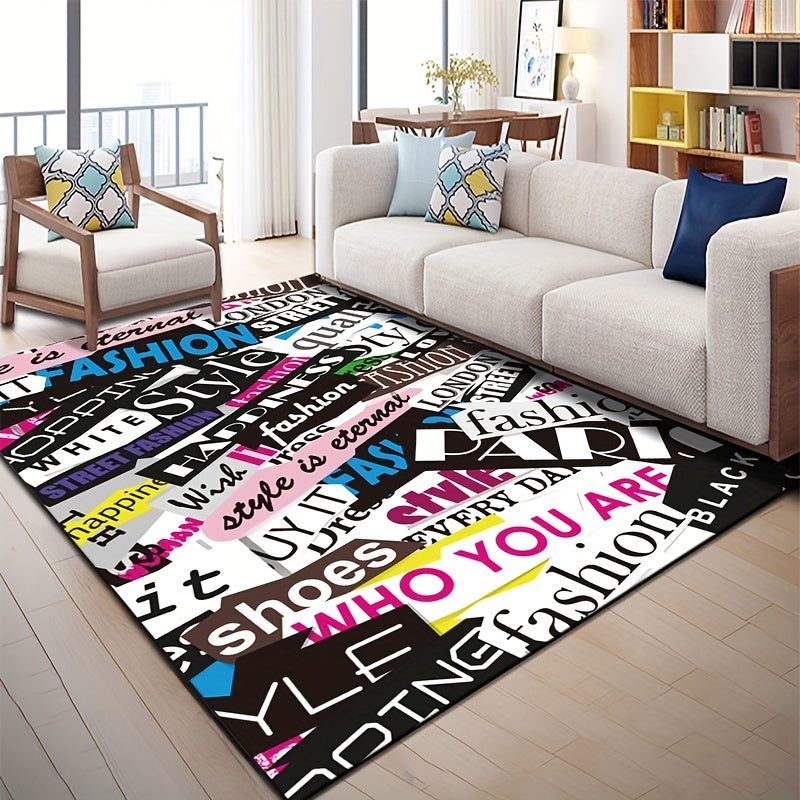 Large Area Rugs Soft Polyester Non Slip Floor Carpet Yoga Mat