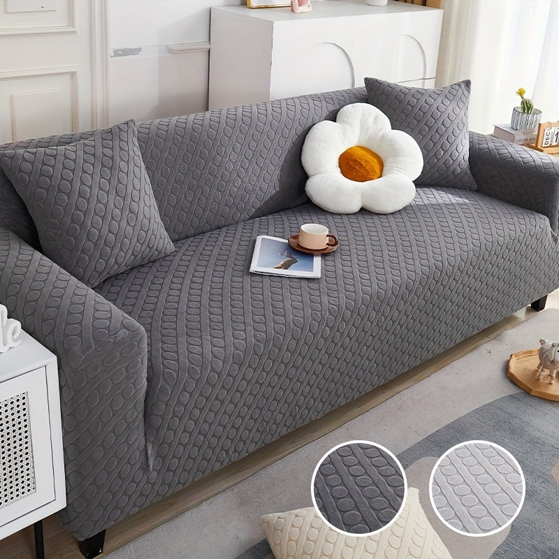 Jacquard Sofa Slipcover Anti dirty Anti slip Removable Elastic Sofa Cover
