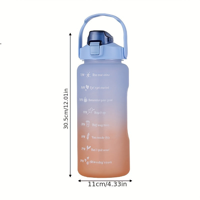 Gradient Water Cup Large Capacity Plastic Bottle for Outdoor Sports