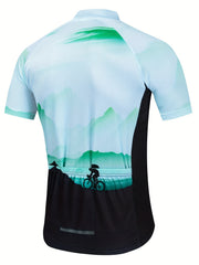 Reflective Men's Cycling Jersey with Pockets