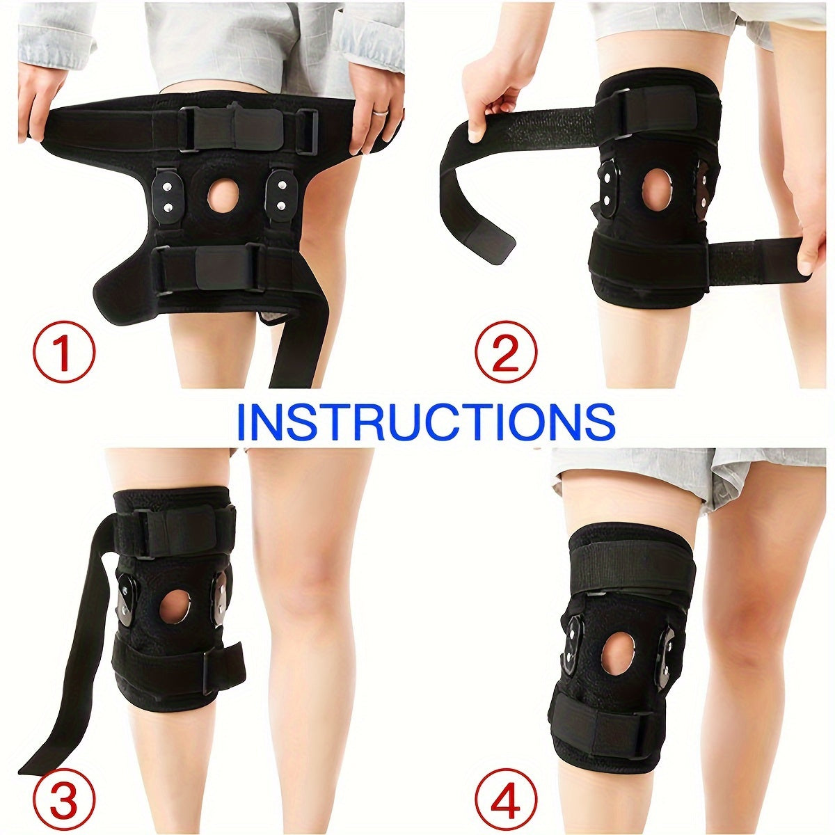 Steel Plate Support Knee Pad, Silicone Anti-skid, Men & Women