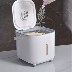Large Capacity Rice Bucket with Measuring Cup Sealed Storage Container