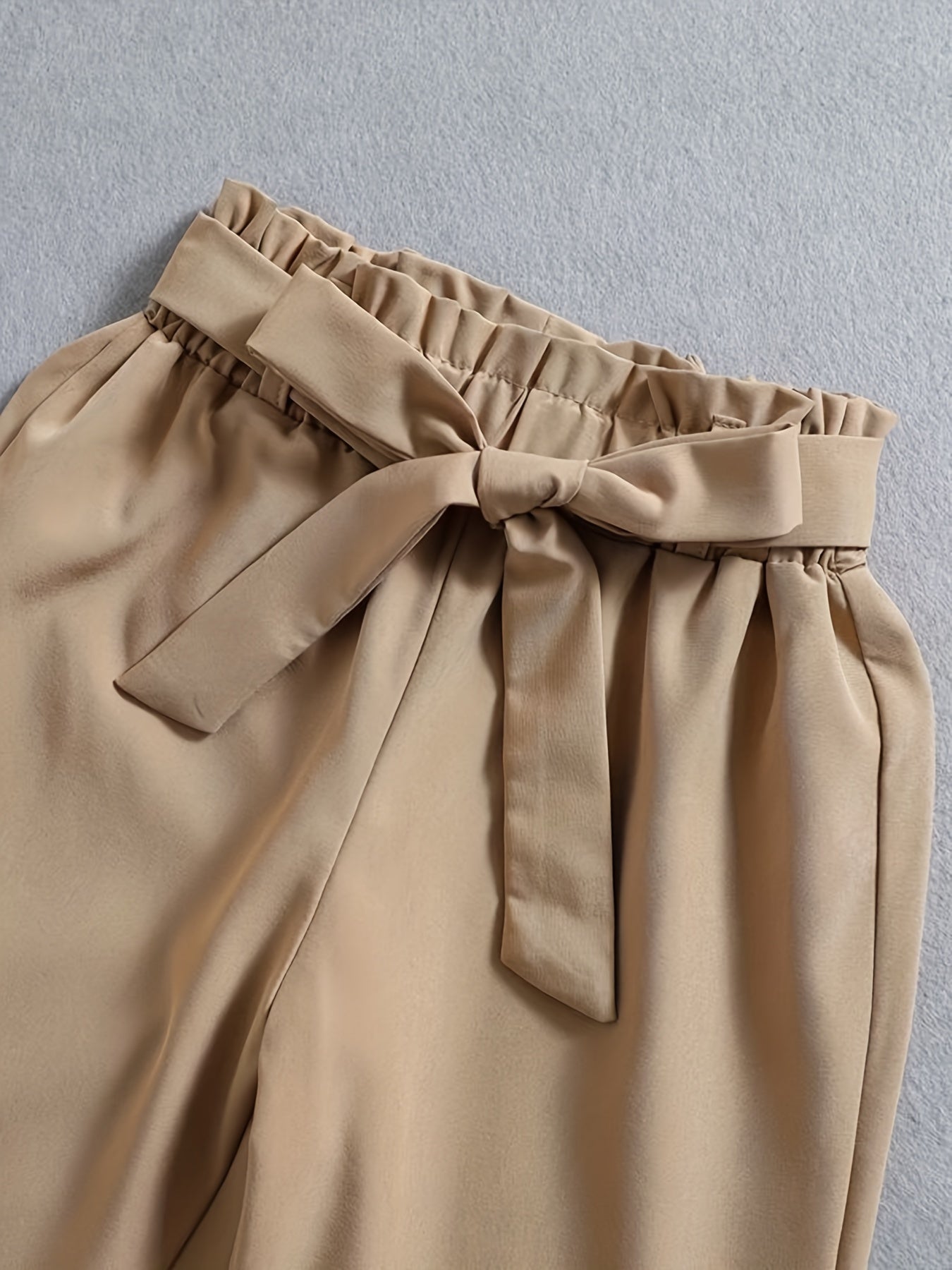 Girl's Ribbed Tank Top & Belted Pants Set for Summer