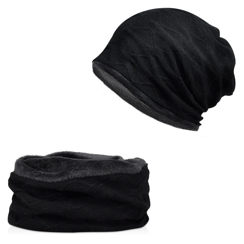 Christmas Outdoor Warm Solid Micro Elastic Scarf Hat