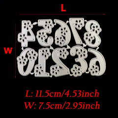 1pc Number Cutting Dies Metal Cutting Dies Embossing Stencils