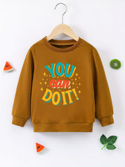 Boys Casual Creative Pullover Sweatshirt Long Sleeve Crew Neck Tops