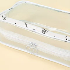 Cute Cartoon Travel Storage Bag with Clear Panel for Waterproof Packing