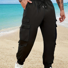 Men's Cargo Pants Active Drawstring Loose Pants