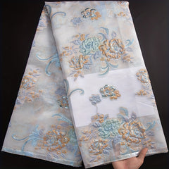 High Quality French Gilding Tulle Lace Fabric - African Brocade Jacquard Lace