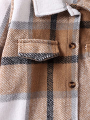 Toddler Boy's Plaid Shirt & Sweatpants Set Casual Outfits Kids Spring Fall