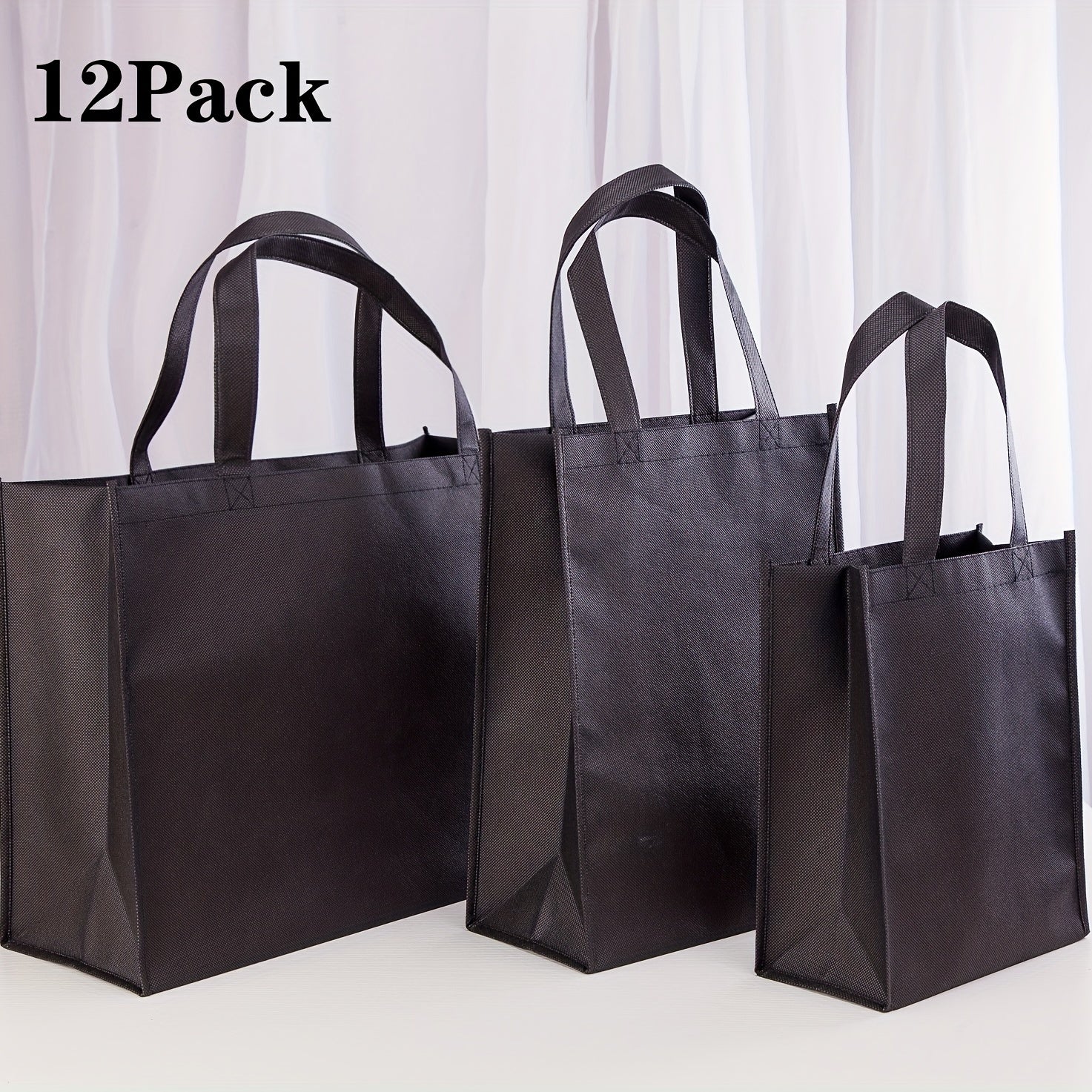 Reusable Tote Bags With Handles Eco Friendly Sturdy Fabric