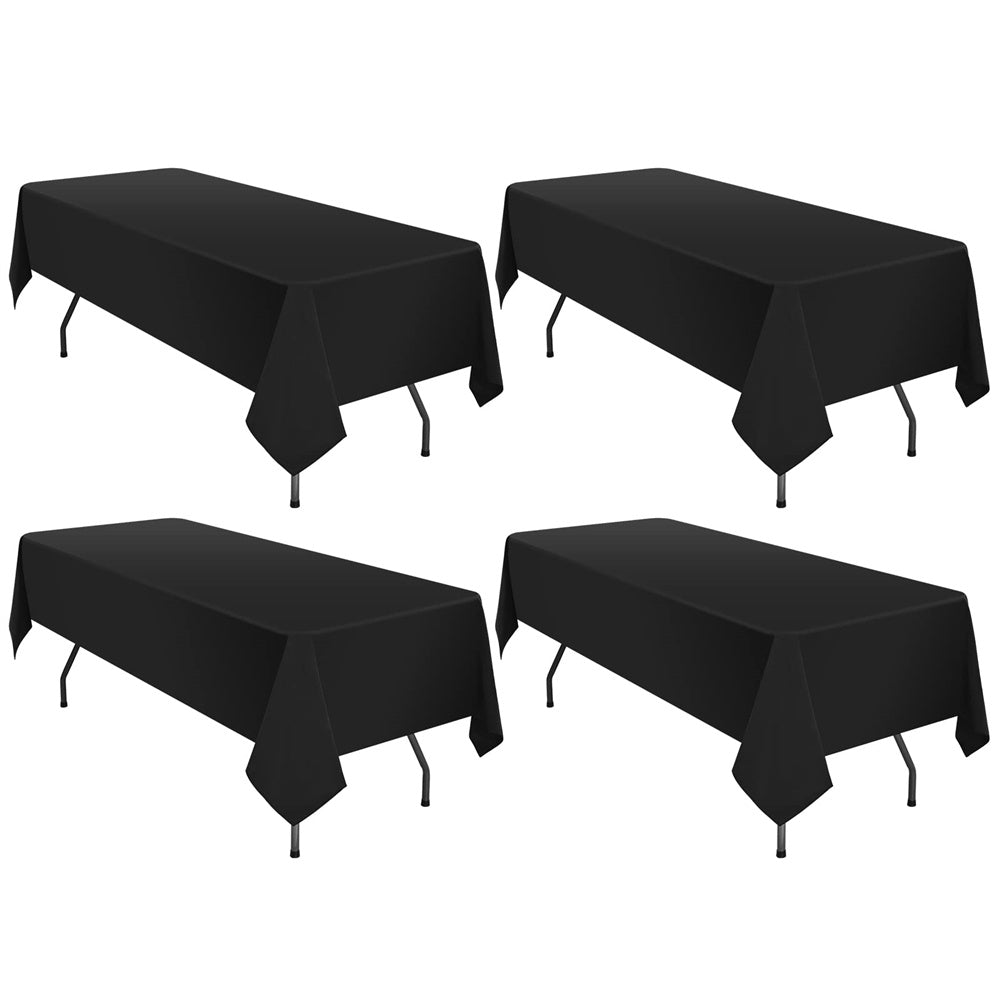4pcs Elastic Table Cover Round Stretch Tablecloth Cocktail Fitted Tablecloths
