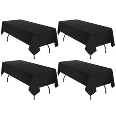 4pcs Elastic Table Cover Round Stretch Tablecloth Cocktail Fitted Tablecloths
