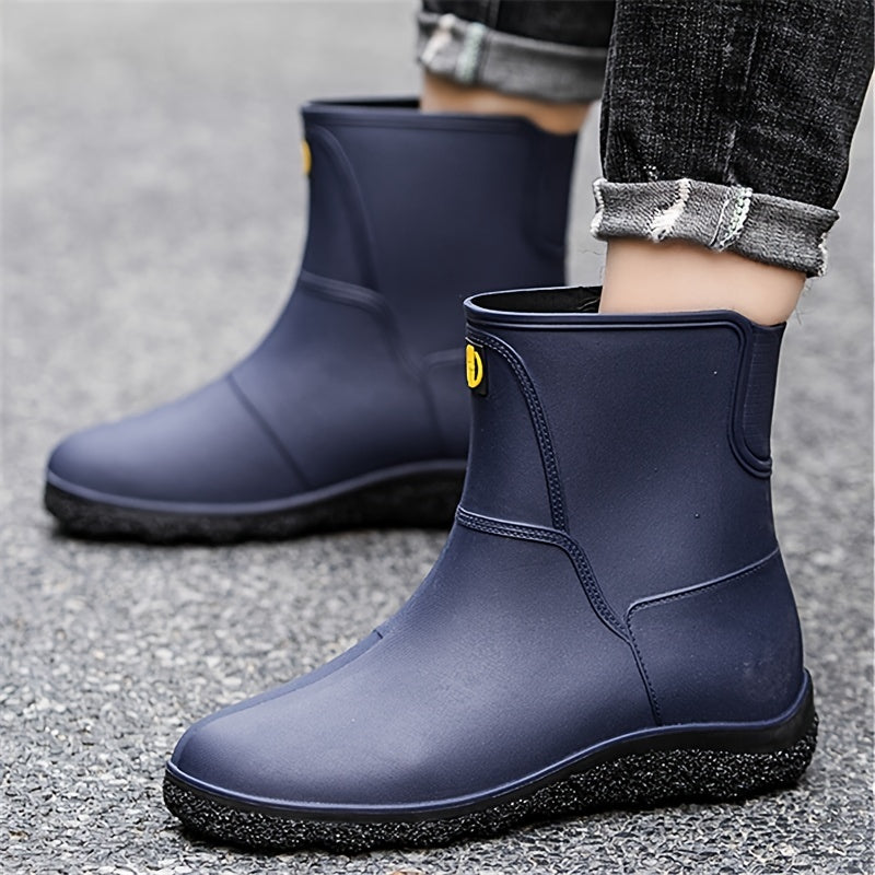 Men's Knee High Rain Boots Waterproof Non slip Outdoor Work Fishing Shoes
