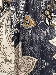 Paisley Print Half Sleeve Casual Dress