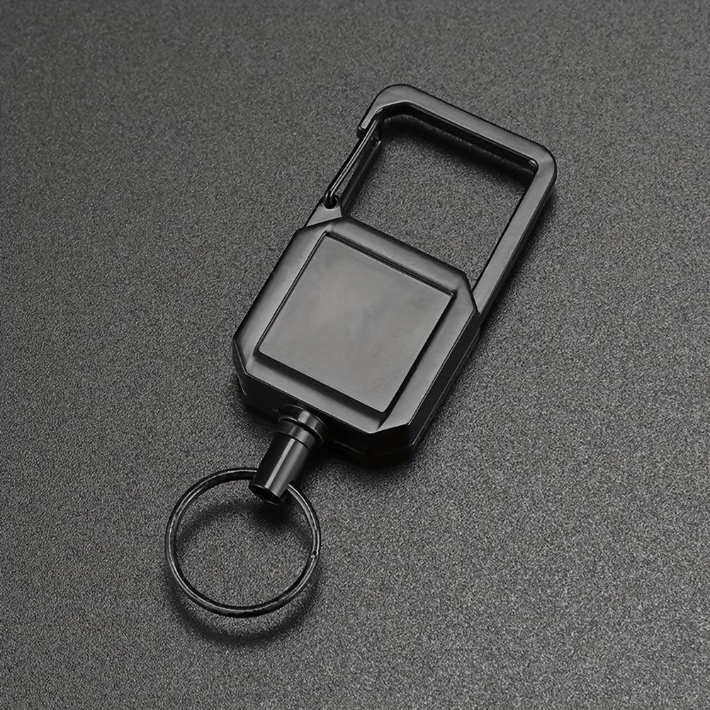 Metal Square Keychain Retractable Hanging Buckle Key Chain