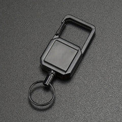 Metal Square Keychain Retractable Hanging Buckle Key Chain