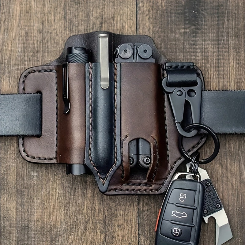 Tactical Tool Belt PU Leather Bag Portable Tool Storage Bag Holster