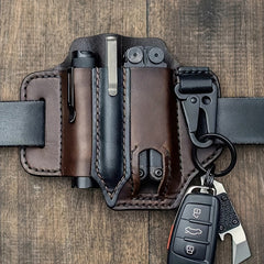 Tactical Tool Belt PU Leather Bag Portable Tool Storage Bag Holster