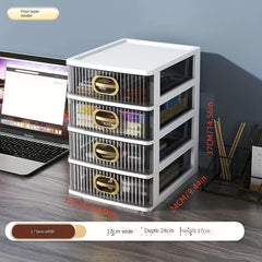 Drawer Storage Box Desk Stationery Cosmetic Organizing Cabinet