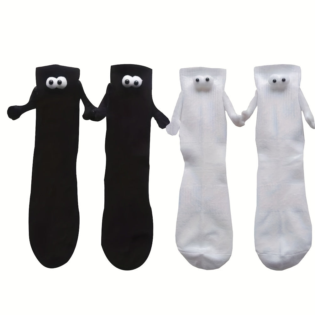 Couple Holding Hands Sweat-absorbing Cotton Socks