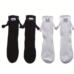 Couple Holding Hands Sweat-absorbing Cotton Socks