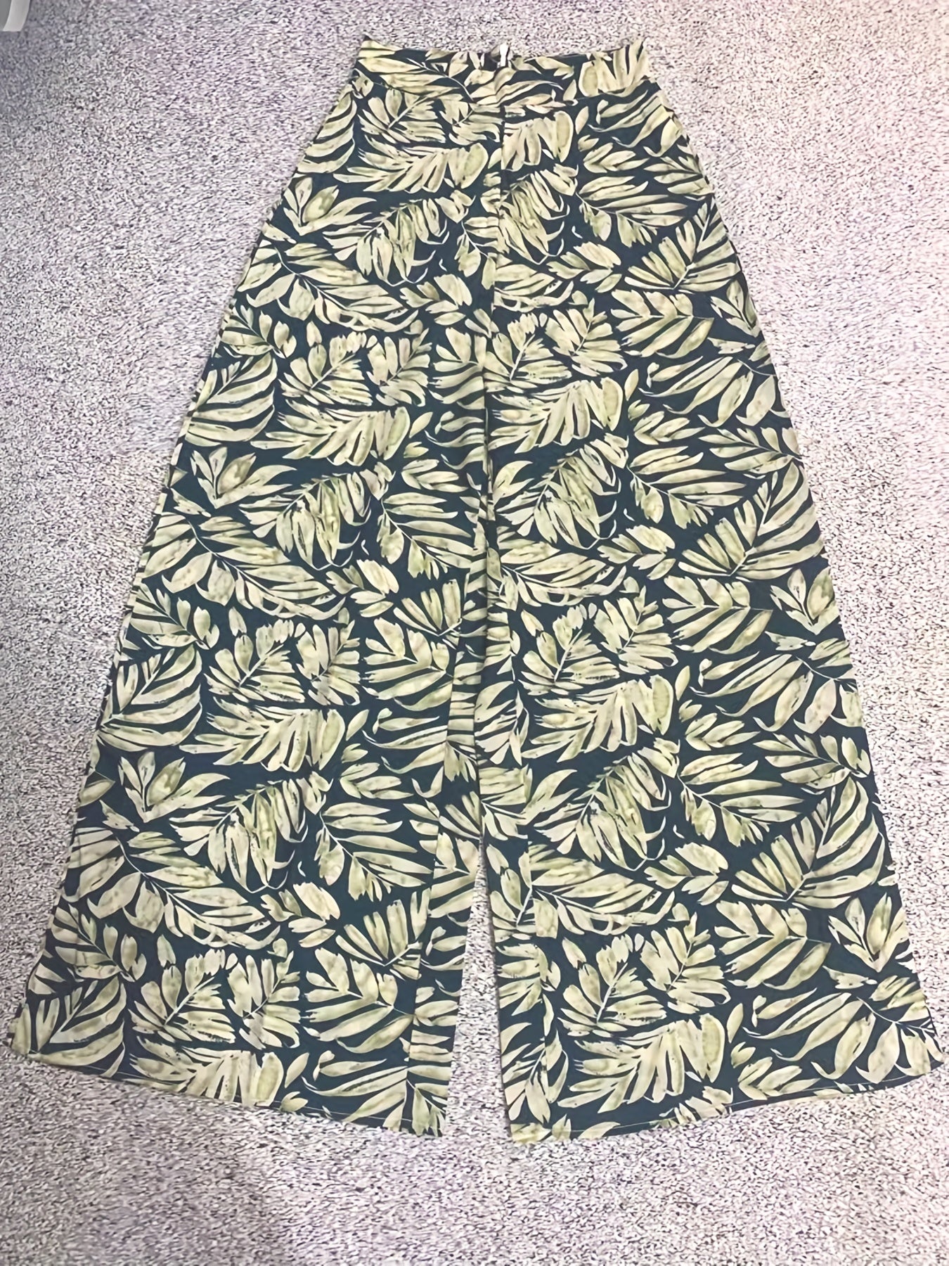 Floral Wide Leg Pants High Waist Casual Wear