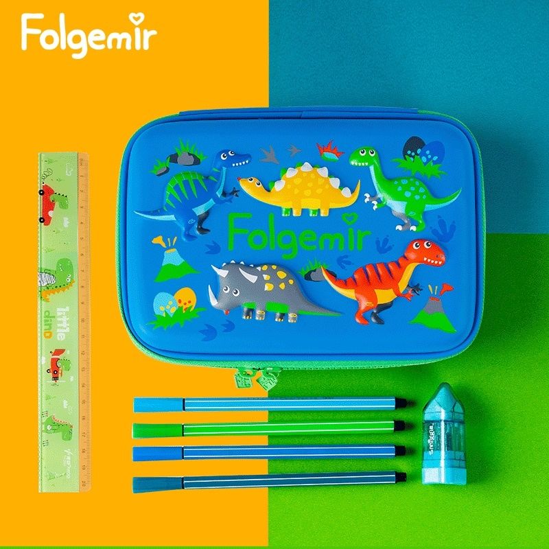 Kids Cartoon Pencil Case Hard Pen Case Educational Painting Bag
