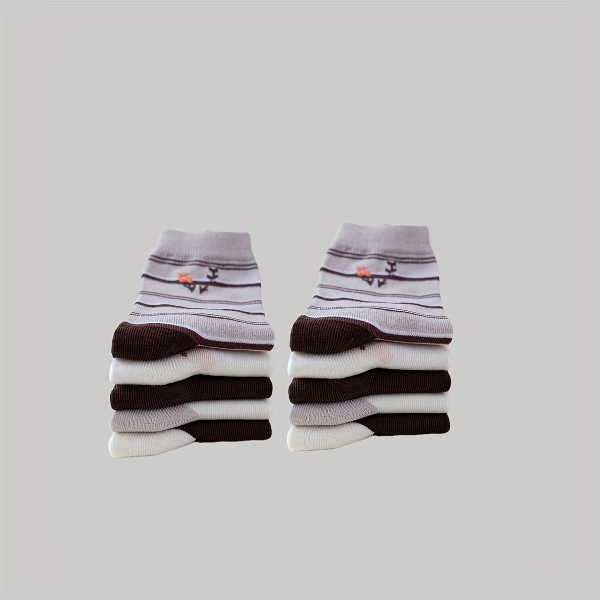 10 Pairs Cartoon Print Socks, Comfy Mid Tube Women's Stockings