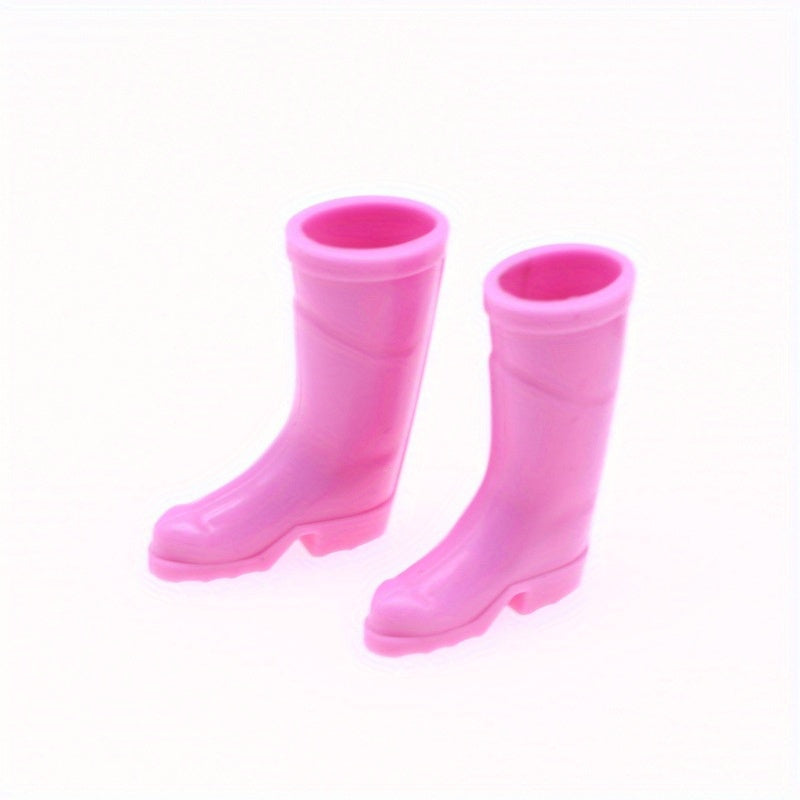 2pcs Dollhouse Mini Rain Shoes Simulative Rain Boots Scene Gardening Shoes