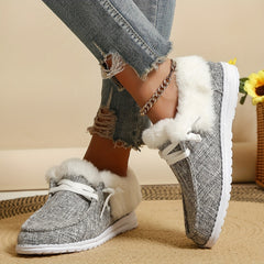 Women's Warm Snow Shoes Low Top Sport Shoes