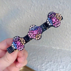 Rhinestone Flowers Hair Clips for Girls